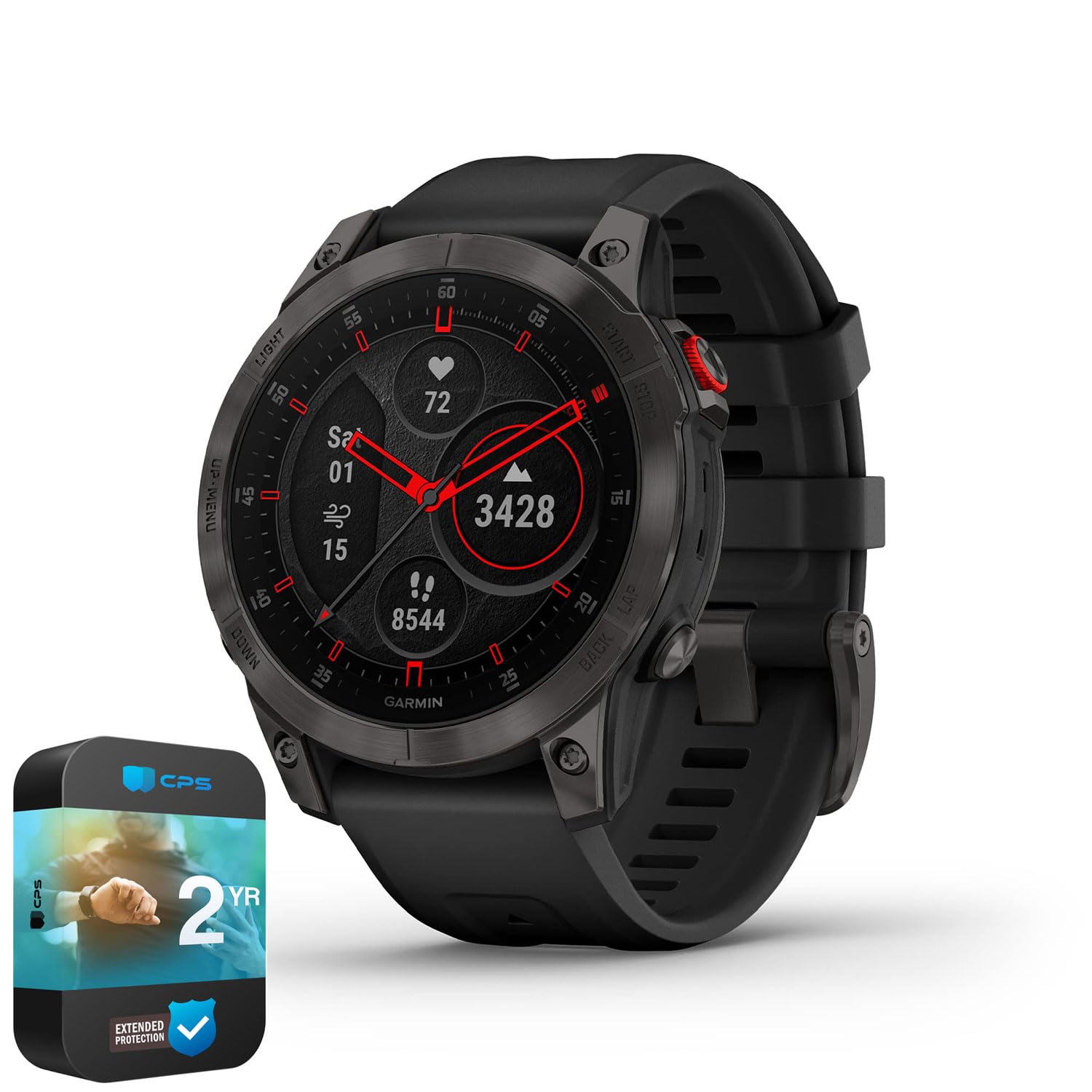 【ベルト2本付】GARMIN EPIX SAPPHIRE Epix Pro (Gen 2) – Sapphire Edition | 47 mm Titanium with